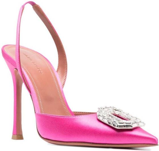 Amina Muaddi Camelia slingback pumps Roze