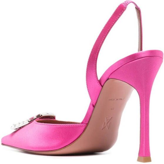 Amina Muaddi Camelia slingback pumps Roze