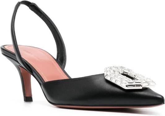 Amina Muaddi Camelia slingback pumps Zwart