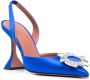 Amina Muaddi Pumps verfraaid met kristal Blauw - Thumbnail 2