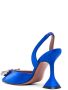 Amina Muaddi Pumps verfraaid met kristal Blauw - Thumbnail 3