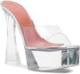 Amina Muaddi 140mm Dalida Glass muiltjes met plateauzool Zilver - Thumbnail 2