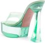 Amina Muaddi Dalida Glass sandalen met plateauzool Groen - Thumbnail 3