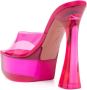 Amina Muaddi 140mm Dalida Glass muiltjes met plateauzool Roze - Thumbnail 3