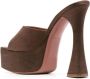 Amina Muaddi 140mm Dalida muiltjes met plateauzool Bruin - Thumbnail 3