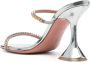 Amina Muaddi Gilda sandalen verfraaid met kristallen Zilver - Thumbnail 3