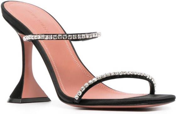 Amina Muaddi 95 mm Gilda sandalen Zwart
