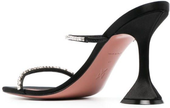 Amina Muaddi 95 mm Gilda sandalen Zwart