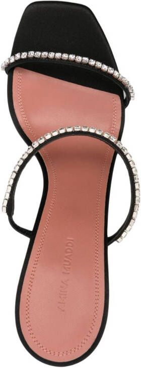 Amina Muaddi 95 mm Gilda sandalen Zwart
