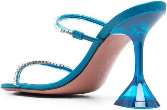 Amina Muaddi Gilda sandalen verfraaid met kristallen Blauw