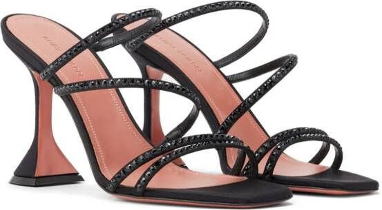 Amina Muaddi 100mm Naima sandalen verfraaid met kristallen Zwart