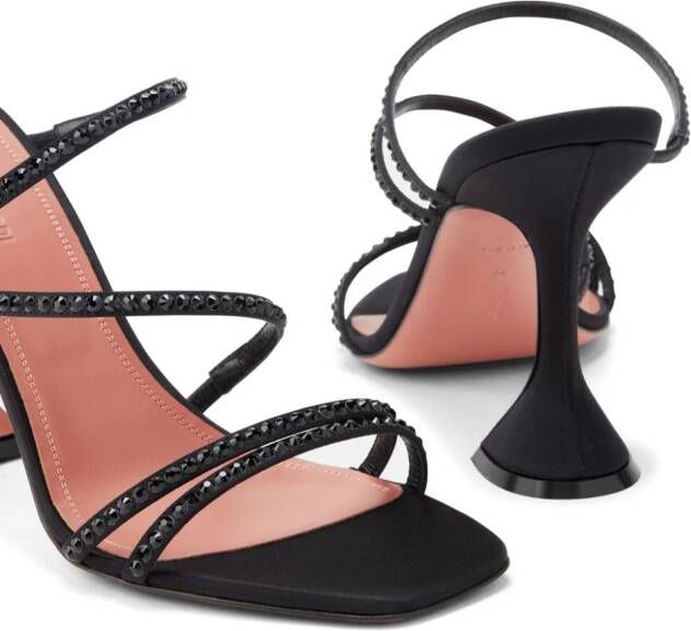 Amina Muaddi 100mm Naima sandalen verfraaid met kristallen Zwart