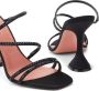 Amina Muaddi 100mm Naima sandalen verfraaid met kristallen Zwart - Thumbnail 4