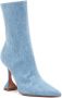Amina Muaddi Giorgia enkellaarzen Blauw - Thumbnail 2