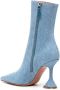 Amina Muaddi Giorgia enkellaarzen Blauw - Thumbnail 3