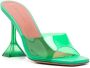 Amina Muaddi 95mm Lupita Glass muiltjes Groen - Thumbnail 2