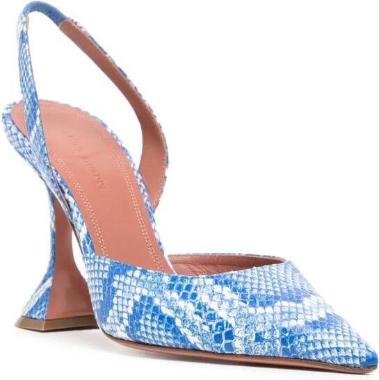 Amina Muaddi Holli slingback pumps Blauw