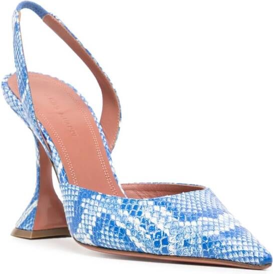 Amina Muaddi Holli slingback pumps Blauw