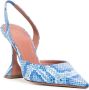 Amina Muaddi Holli slingback pumps Blauw - Thumbnail 2