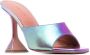 Amina Muaddi Lupita leren metallic muiltjes 95mm Roze - Thumbnail 2