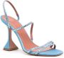 Amina Muaddi Naima sandalen verfraaid met kristal Blauw - Thumbnail 2