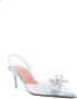 Amina Muaddi Rosie 60 mm doorzichtige pumps Blauw - Thumbnail 2