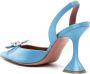 Amina Muaddi Rosie slingback sandalen Blauw - Thumbnail 3