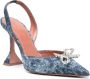 Amina Muaddi Rosie Sling denim pumps Blauw - Thumbnail 2