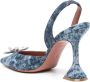 Amina Muaddi Rosie Sling denim pumps Blauw - Thumbnail 3