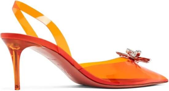 Amina Muaddi Rosie slingback pumps Oranje