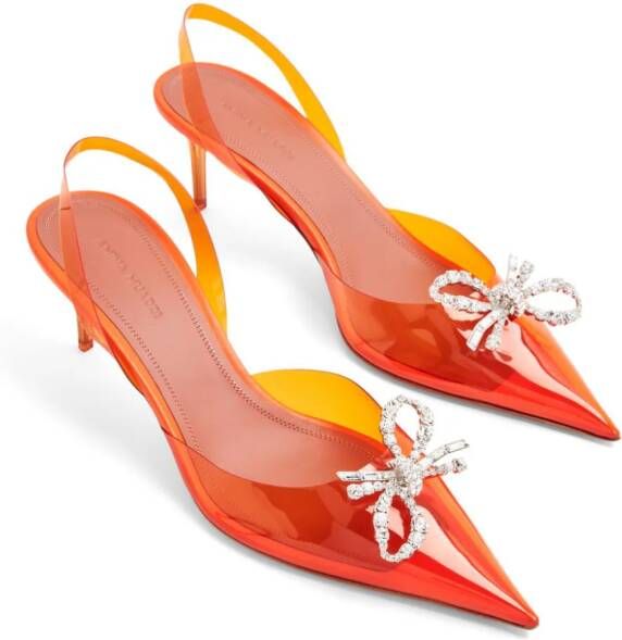 Amina Muaddi Rosie slingback pumps Oranje