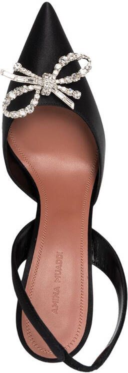 Amina Muaddi 95 mm Rosie slingback pumps Zwart