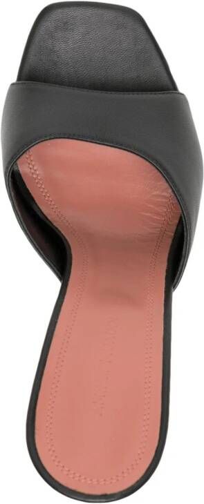 Amina Muaddi 140mm Dalida muiltjes met plateauzool Zwart