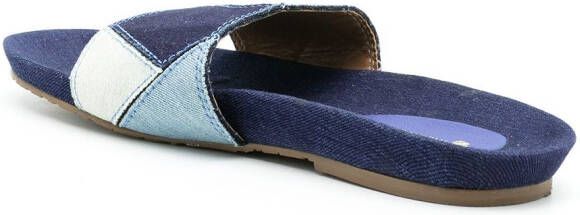 Amir Slama Denim slippers Blauw