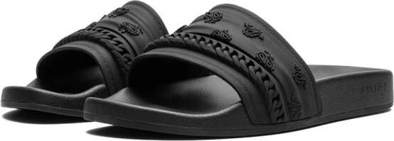 AMIRI Bandana Chain Molded "Black" slippers Zwart