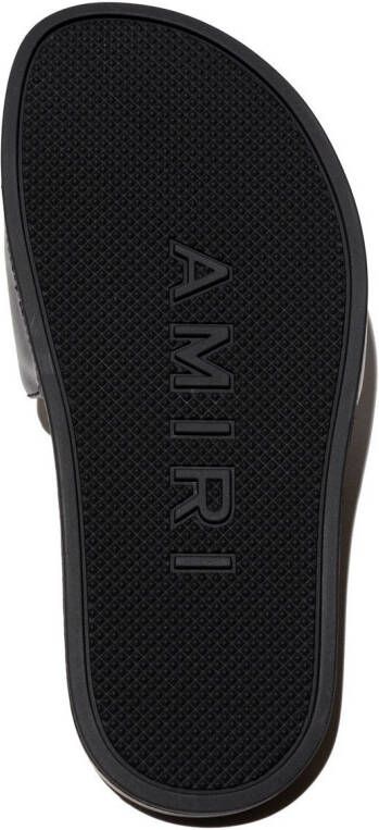 AMIRI KIDS Slippers met logoprint Zwart