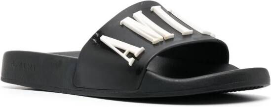 AMIRI Slippers met logo-reliëf Zwart