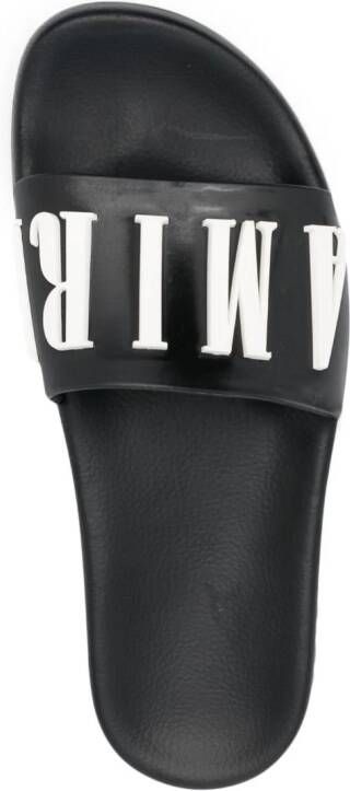 AMIRI Slippers met logo-reliëf Zwart