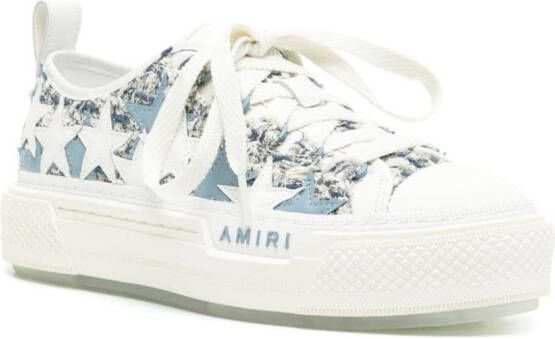 AMIRI Stars Court leren sneakers met plateauzool Blauw