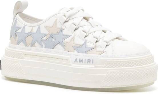 AMIRI Stars Court leren sneakers met plateauzool Wit