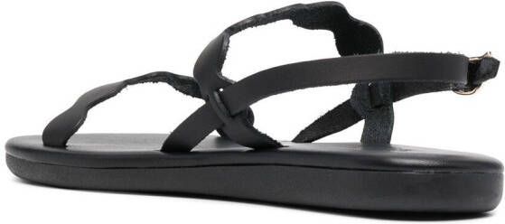 Ancient Greek Sandals Afro sandalen met bandje Zwart