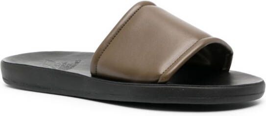 Ancient Greek Sandals Ageos leren slippers Groen