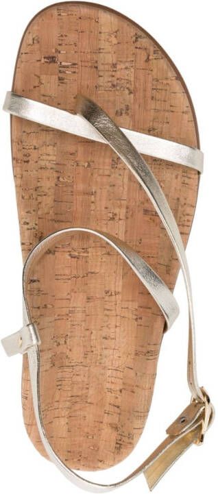 Ancient Greek Sandals Aimilia leren sandalen Goud