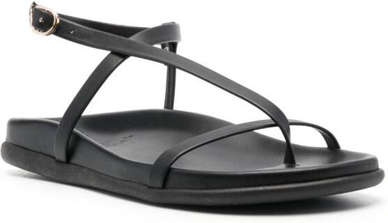 Ancient Greek Sandals Aimilia leren sandalen Zwart