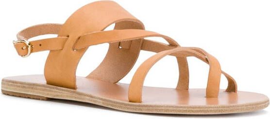Ancient Greek Sandals Alethea platte sandalen Beige