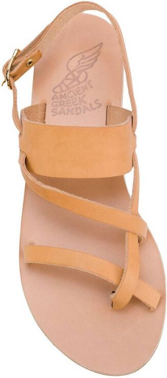 Ancient Greek Sandals Alethea platte sandalen Beige