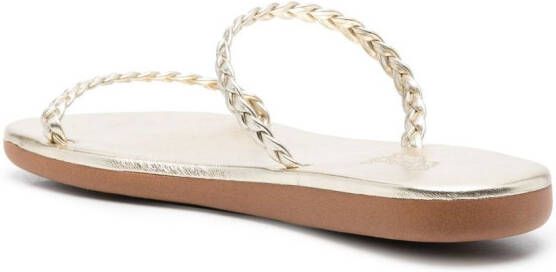 Ancient Greek Sandals Aprilia sandalen met gevlochten band Goud