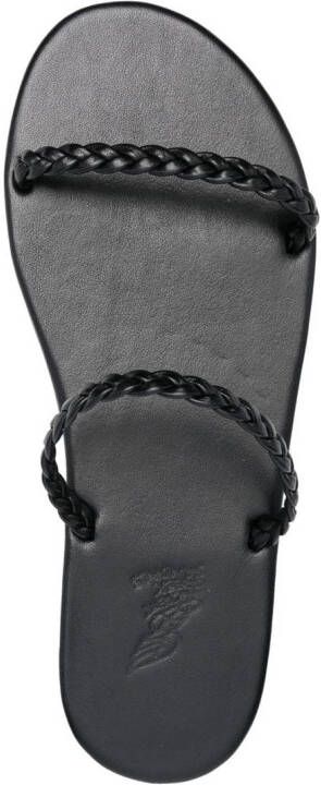 Ancient Greek Sandals Aprilia sandalen met gevlochten band Zwart