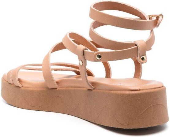 Ancient Greek Sandals Aristea sandalen met gesp Beige