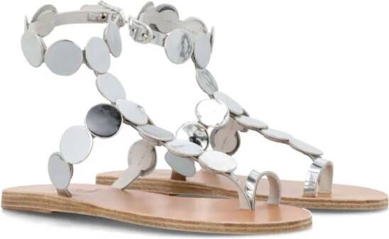 Ancient Greek Sandals Asteras leren sandalen Zilver
